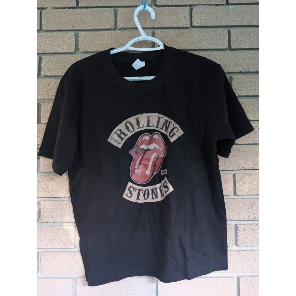 Black The Rolling Stones Music Rock Band T-Shirt Size: Small